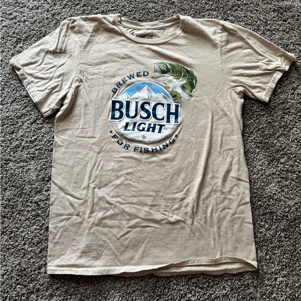 Busch light graphic tee shirt size